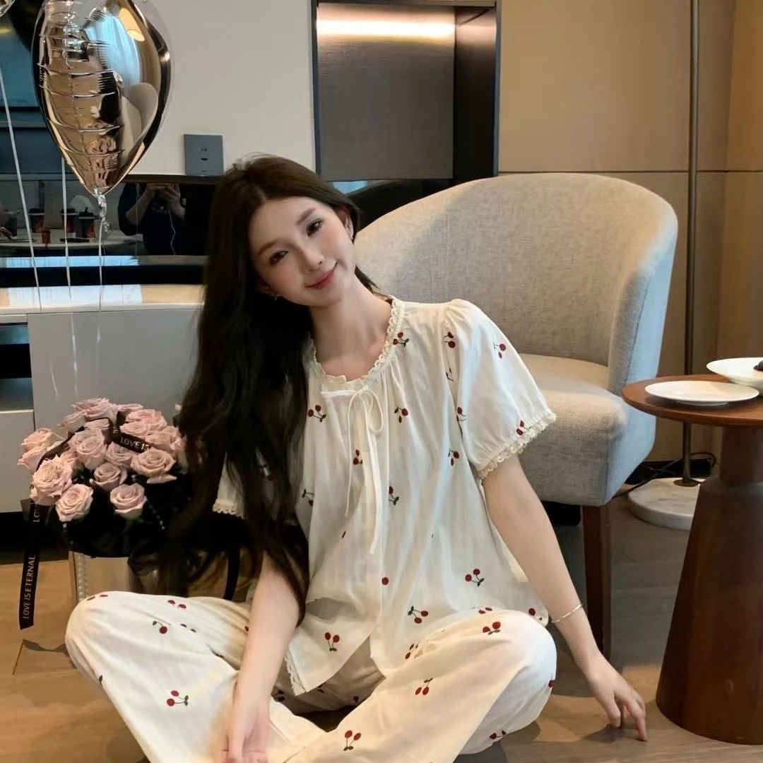 【6】编号601-699品牌睡衣 女春秋夏季短袖高级感家居服套装