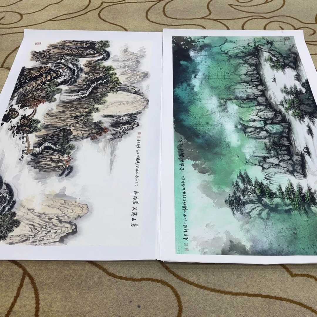 国画詹***画傅红琳十张童