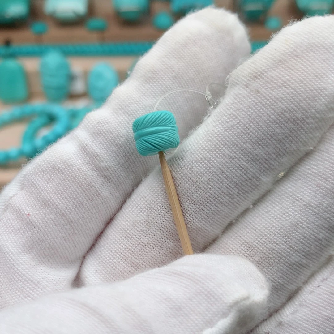 未镶嵌绿松石珠宝奇石8.8mm