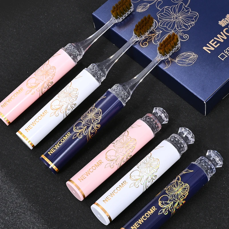 【轻奢盒装】高档口红式女士家用护龈洁齿酒店出差旅行软毛牙刷便携