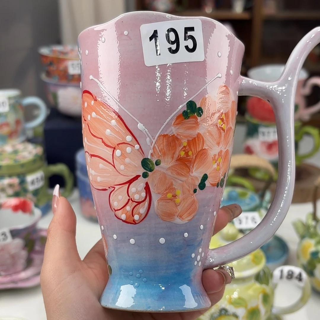 瓷片景德镇手绘高温釉下彩陶瓷茶具