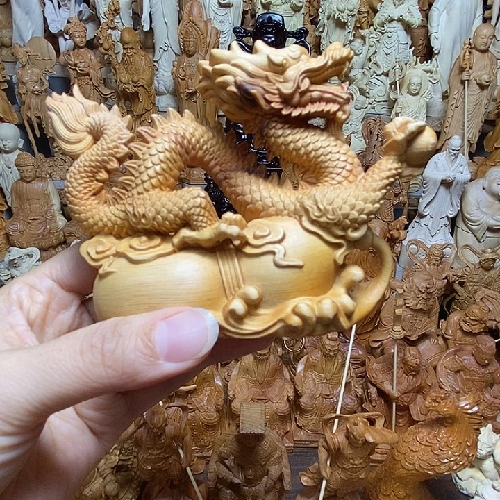 柏木（崖柏）带油脂 龙摆件