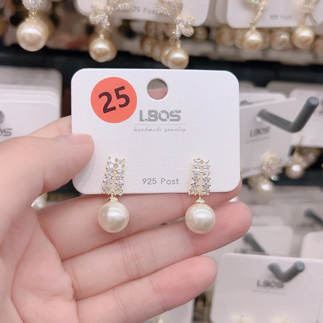 锆石纯铜合金耳环