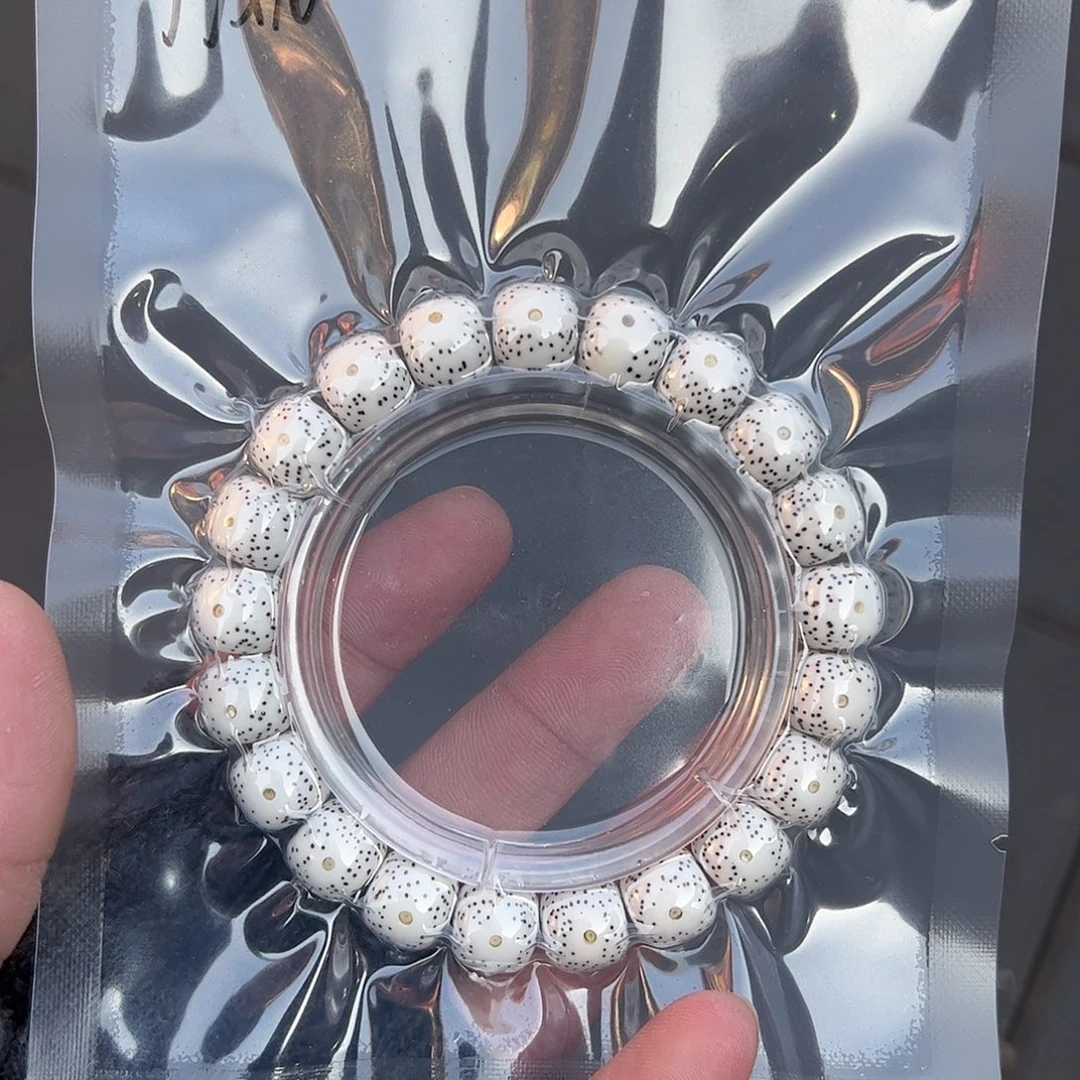 手串星月菩提星月原白11*10单圈手串