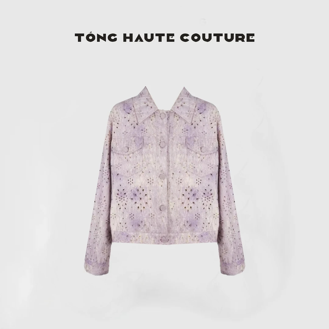 【紫罗兰】25年早春显瘦温柔感镂空外套  YW070