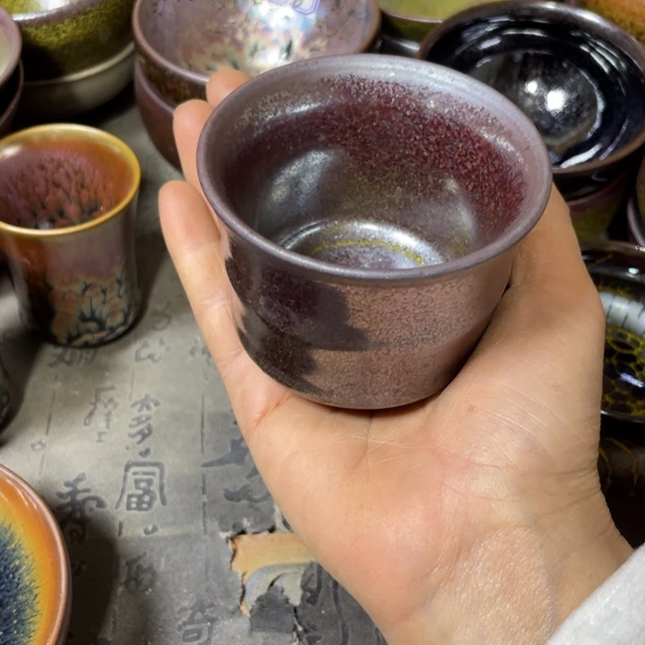 A***.茶盏建阳建盏微瑕竹节