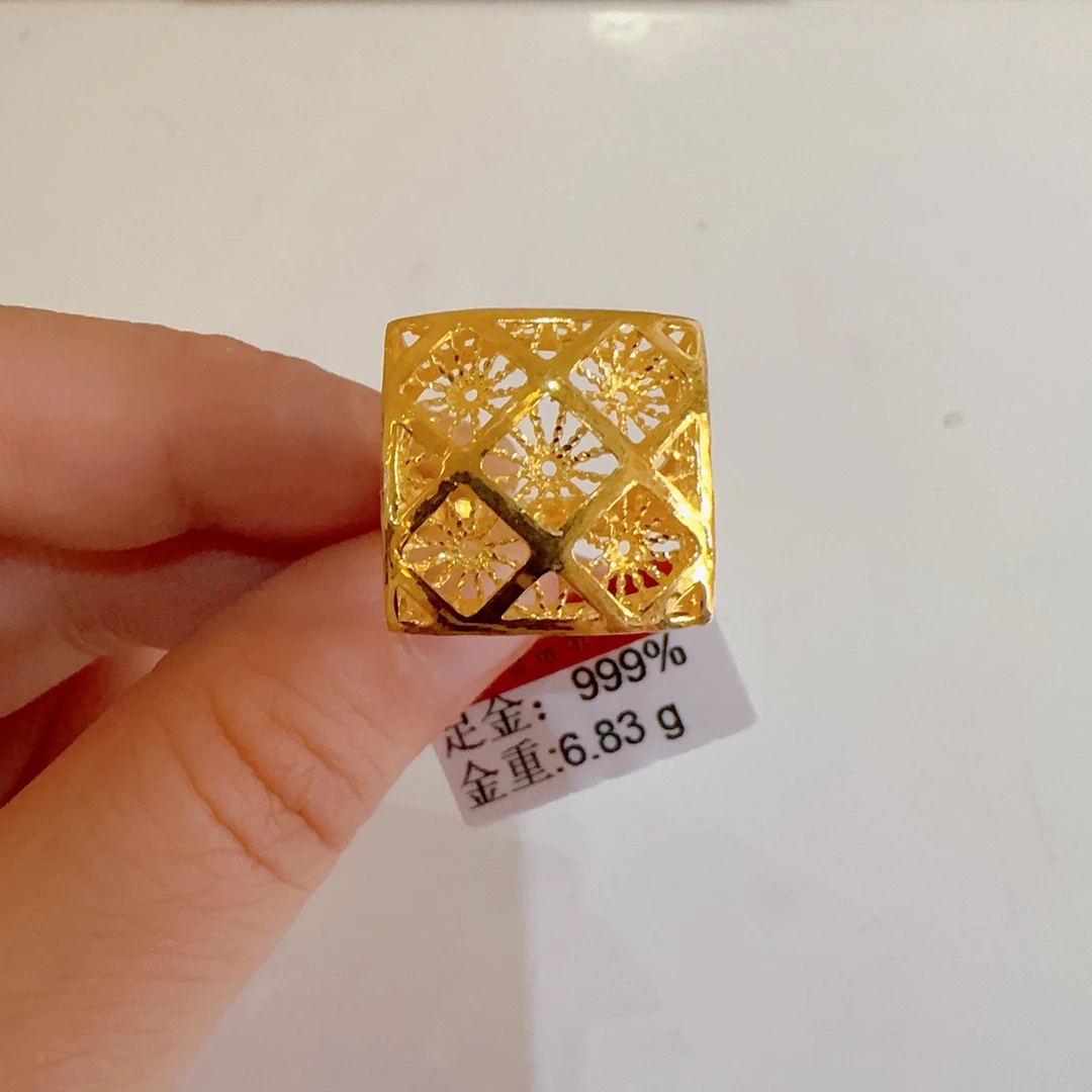 足金戒指6.83克（940/克）实心 活口