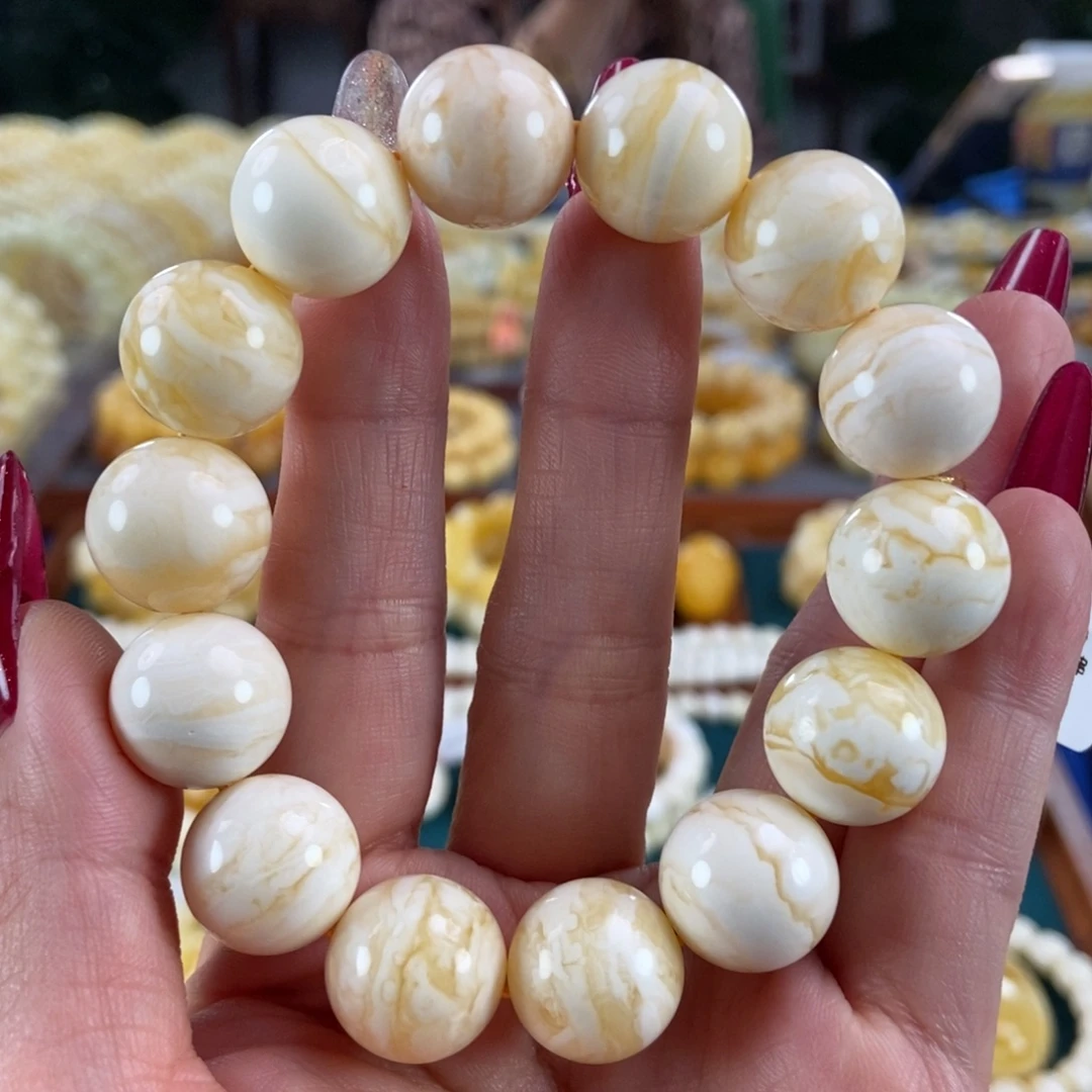琥珀未镶嵌珠宝奇石15圆珠27