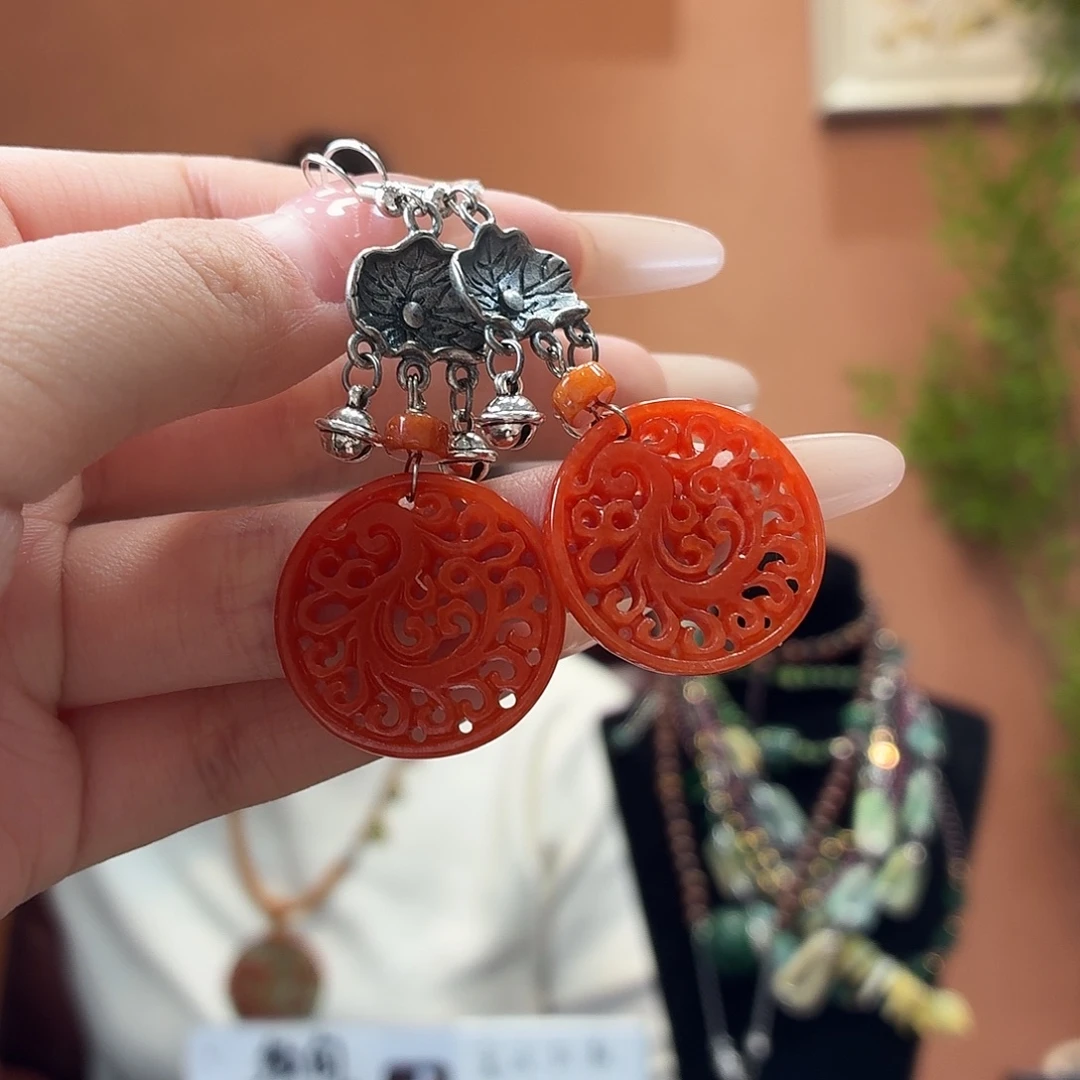 翡翠未镶嵌耳饰耳饰