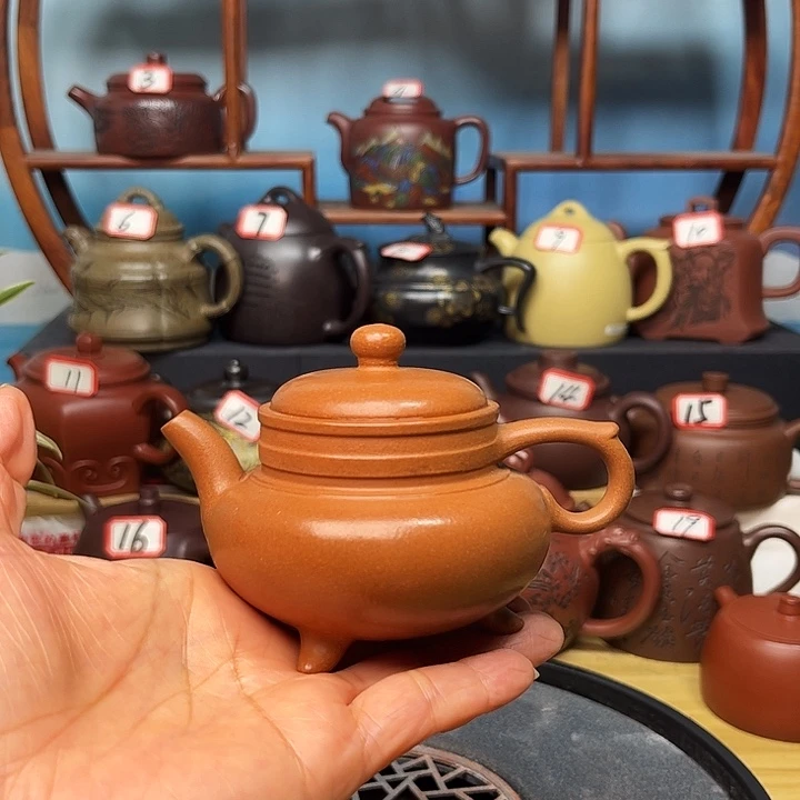 紫砂茶壶微瑕不带证书礼盒150cc