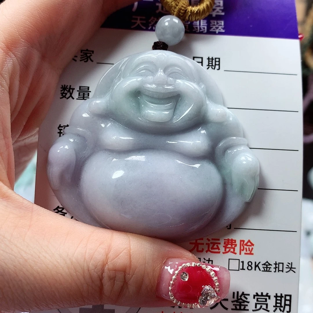 翡翠颈饰未镶嵌木*头佛公