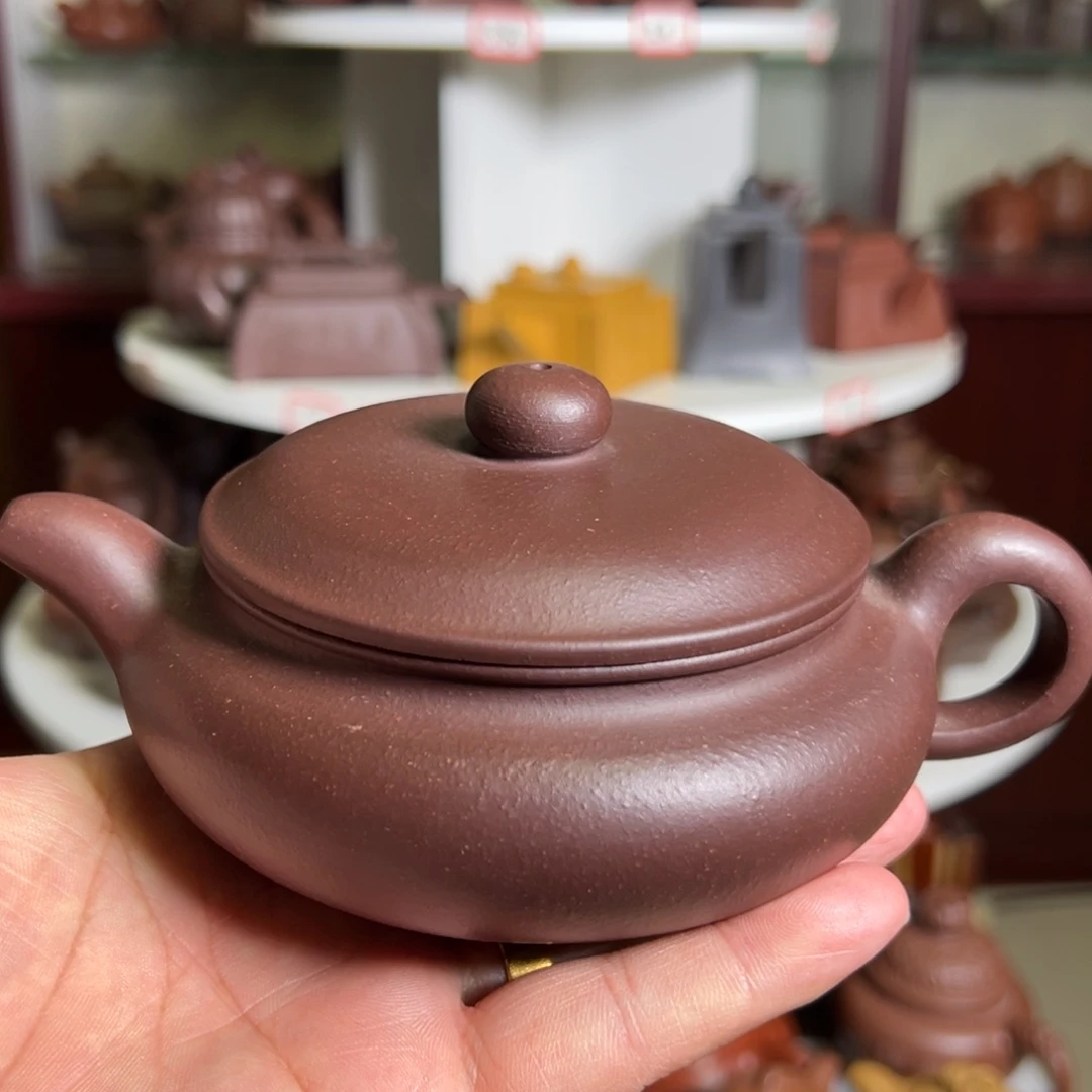 紫砂茶壶原矿扁腹