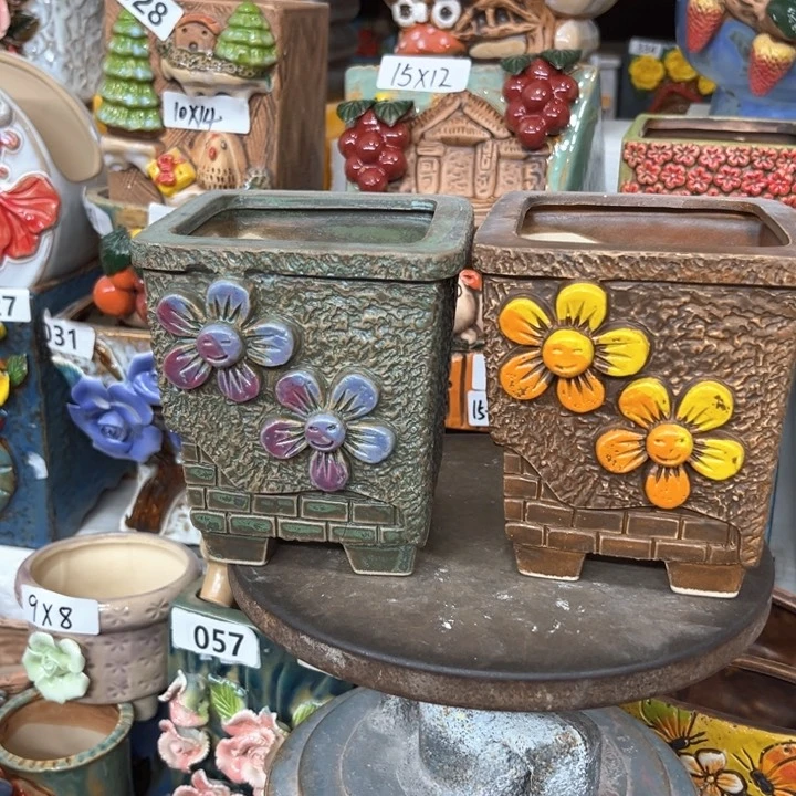 紫砂花盆粗陶材质多肉花盆