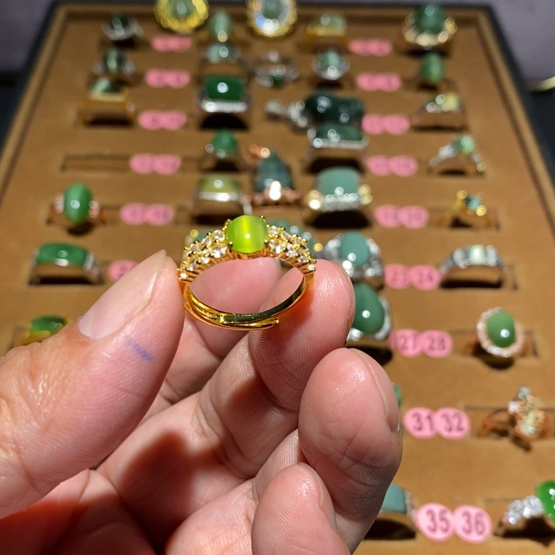 和田玉（碧玉）未镶嵌戒指