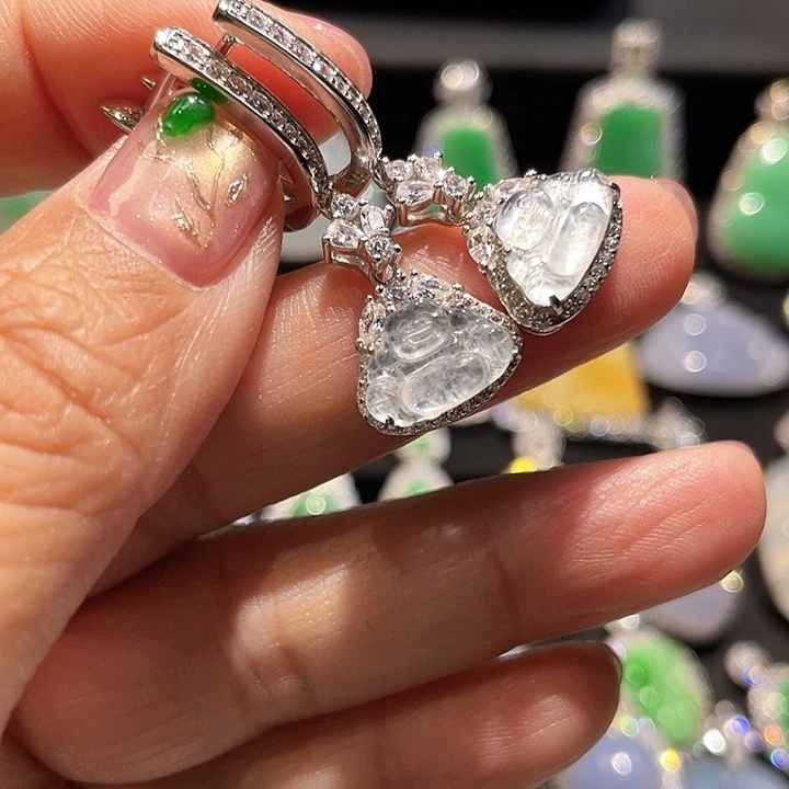 翡翠银S925镶嵌颈饰