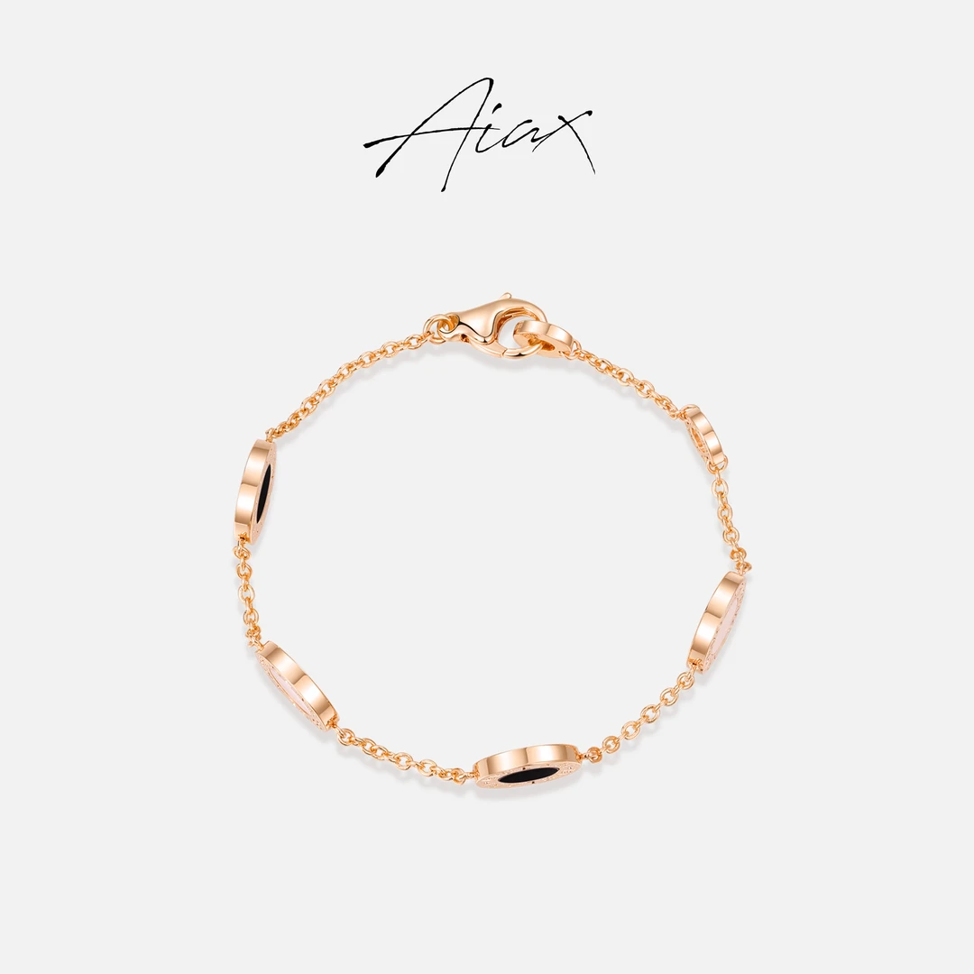 AIAX 七夕节 轻奢经典简约高级感百搭圆饼手链TSS7398