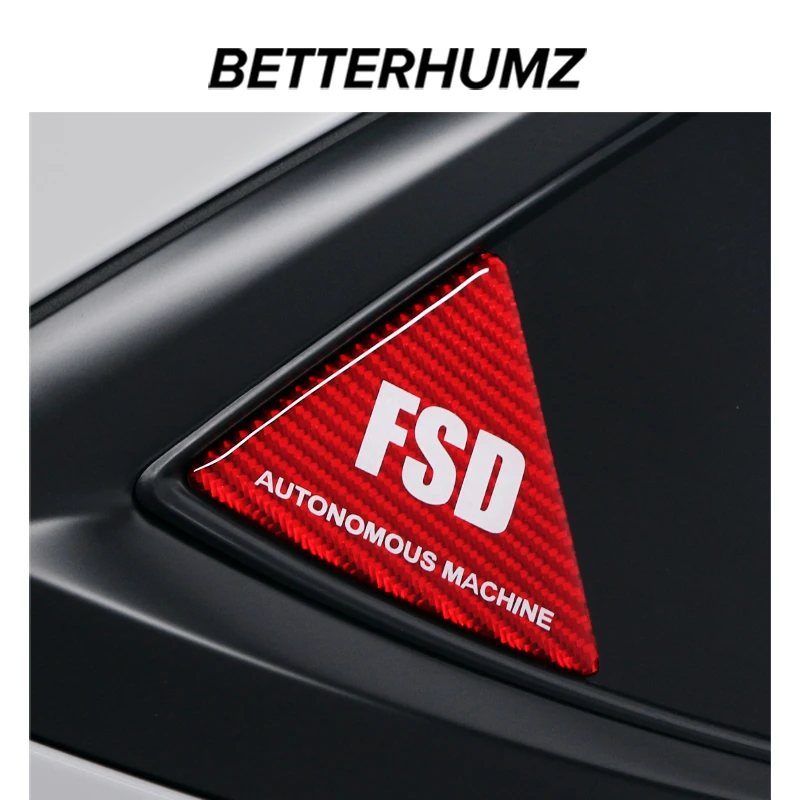 适用特斯拉model3/Y配件后窗装饰贴改装焕新版碳纤维汽车三角窗贴