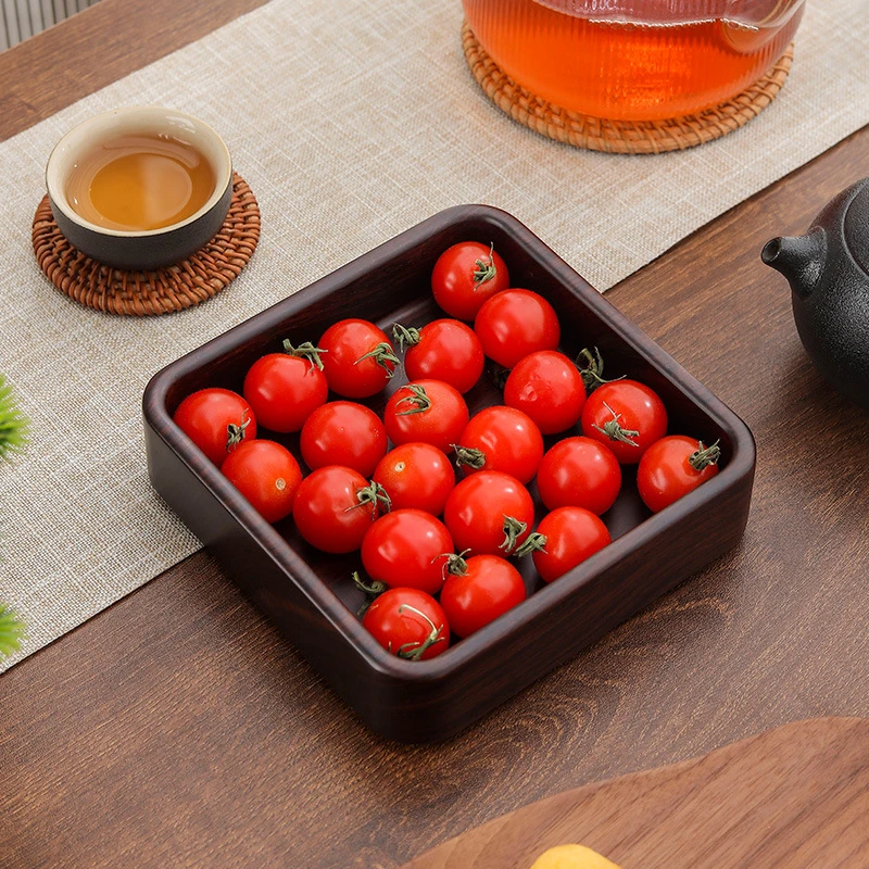 黑檀木茶桌 茶几 水果干果零食收纳盒家用客厅糖果瓜子盒新中式