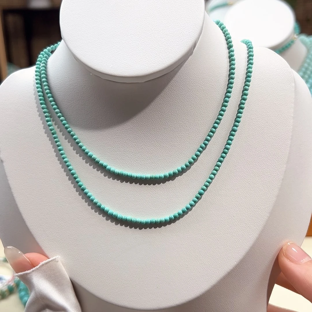 未镶嵌绿松石26小米珠108卡2+