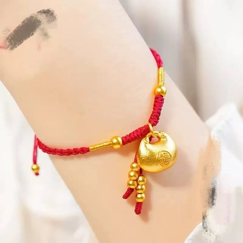 【抖音好货】孟加拉赤金豆豆提炼手工改款【胖福锁包】精工版 可佩戴