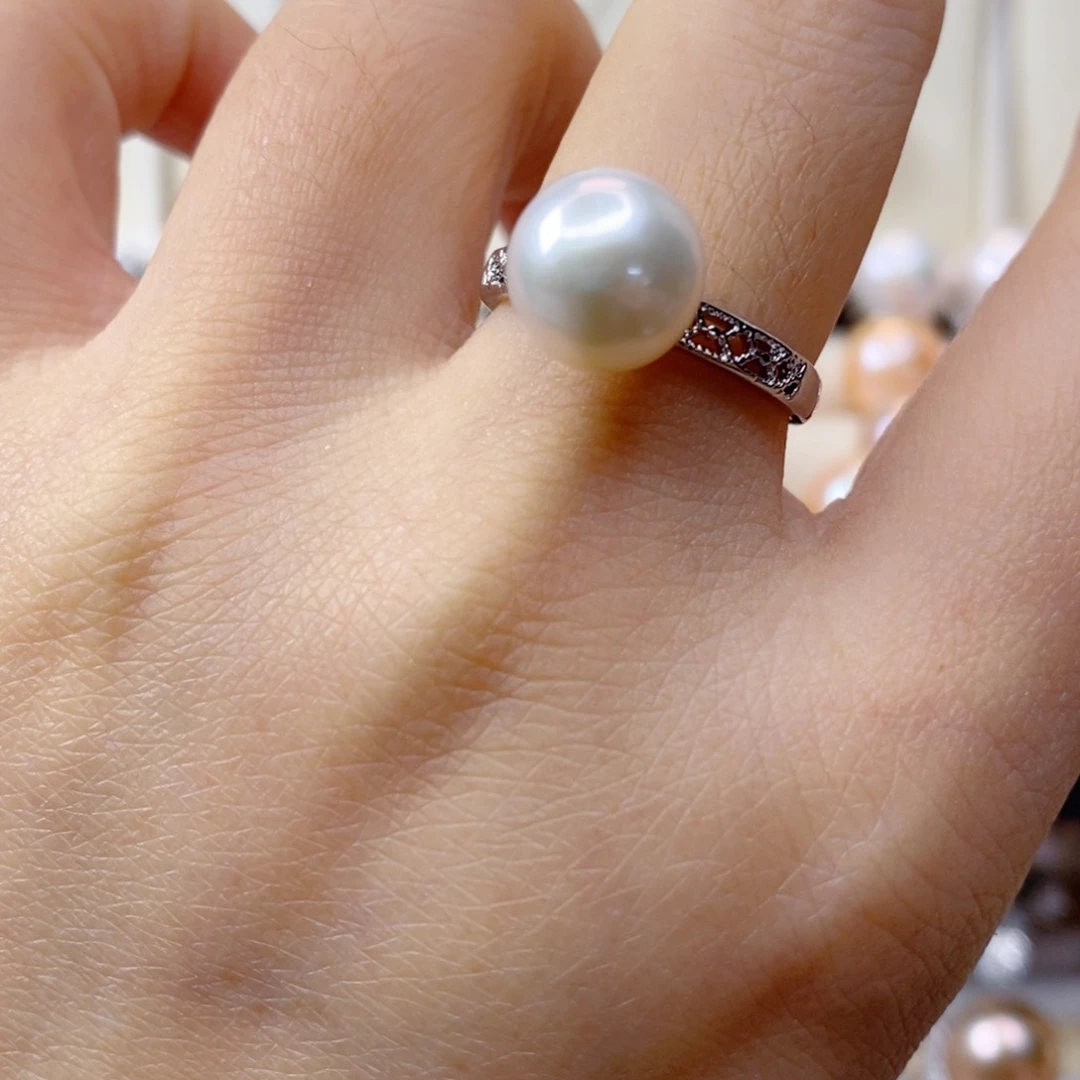 淡水珍珠戒指合金