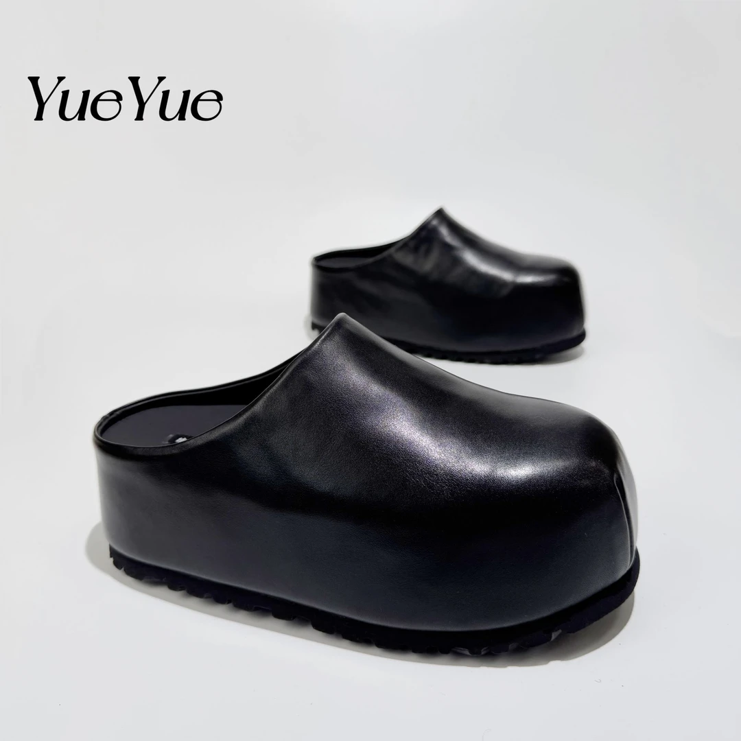 【悦悦】面包 包头拖半拖正装凉拖简约包头极简风纯色夏季街头风