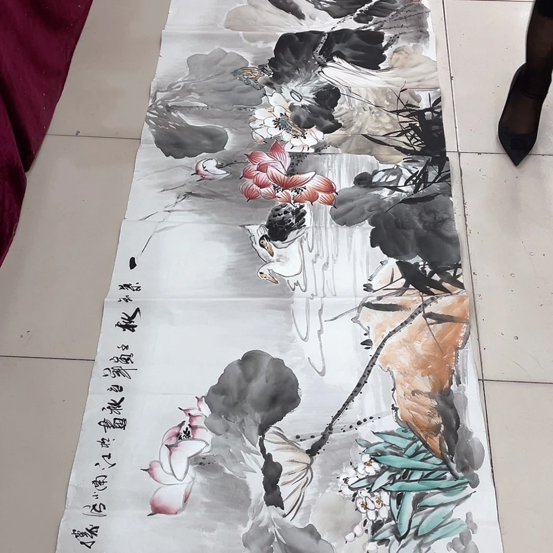 国画纯手绘花鸟山水
