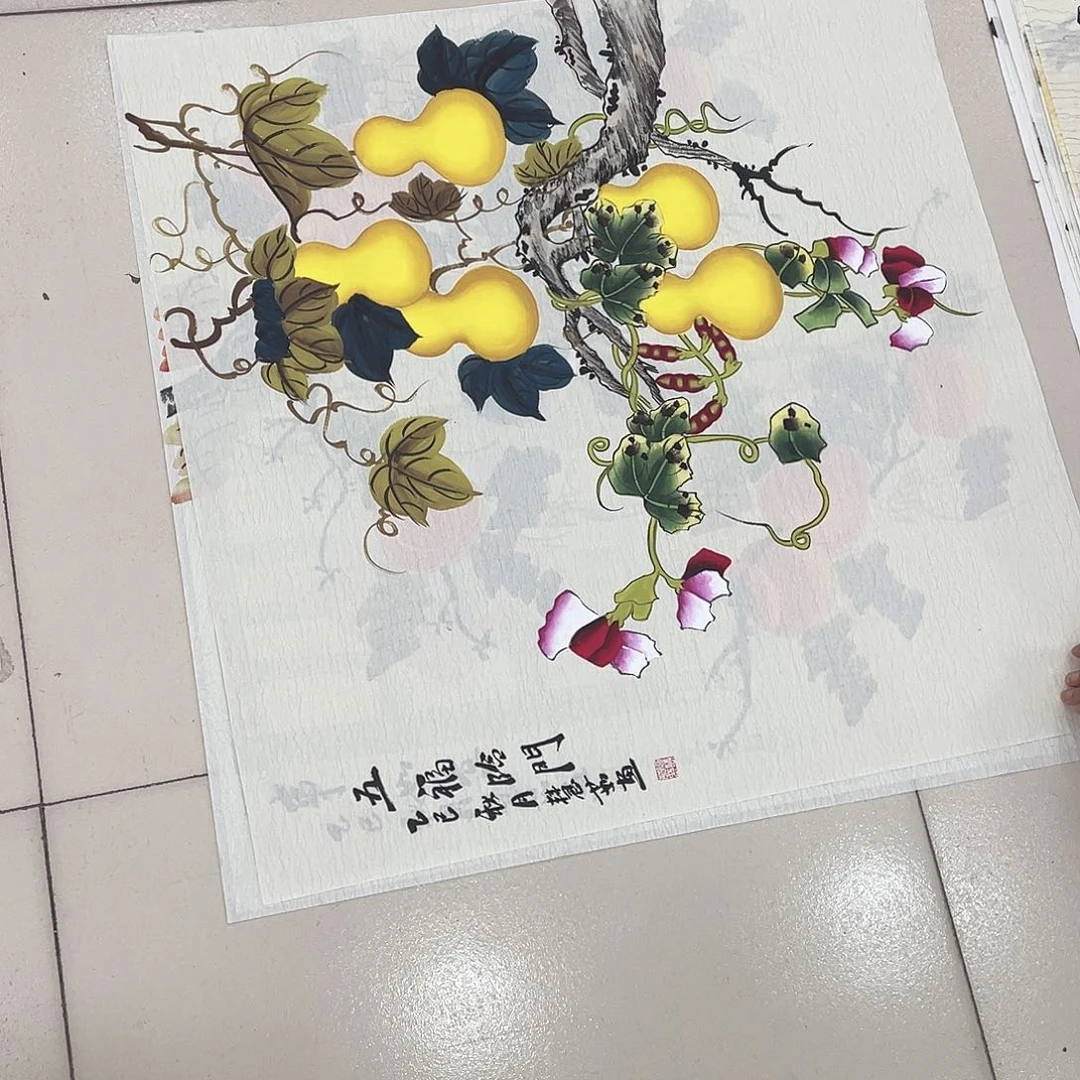 国画纯手绘山水花鸟