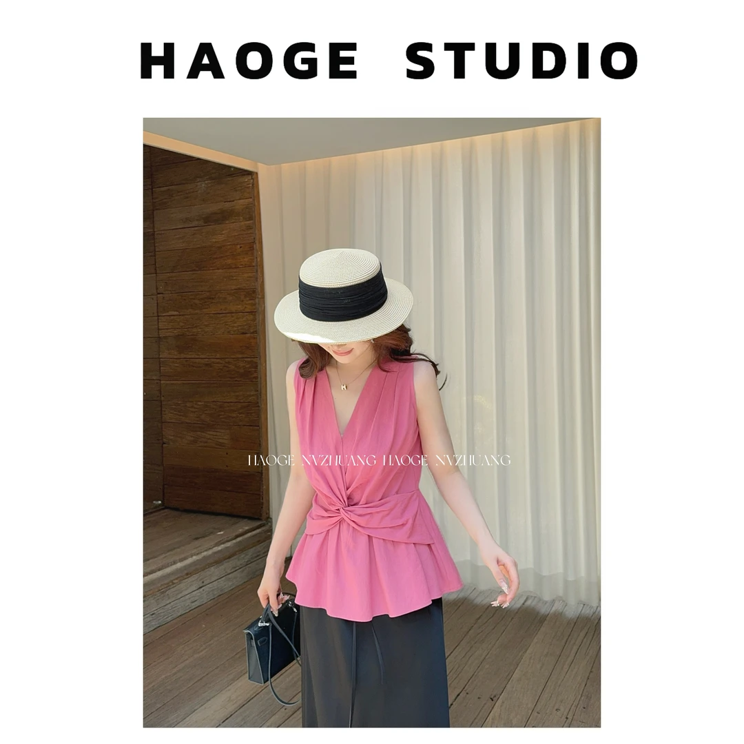 浩哥严选●上衣预X5SY0706A（不含胸针）通勤短款时尚小众设计感短款