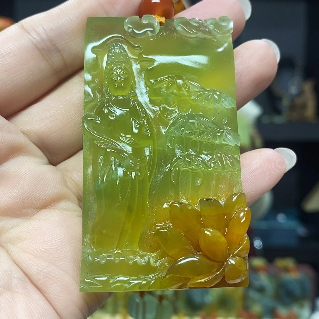 未镶嵌岫玉挂件吊坠项链