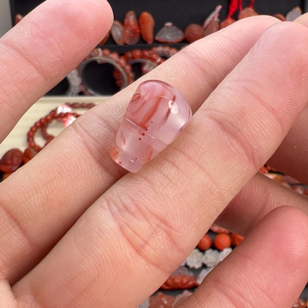 南红玛瑙未镶嵌颈饰三通