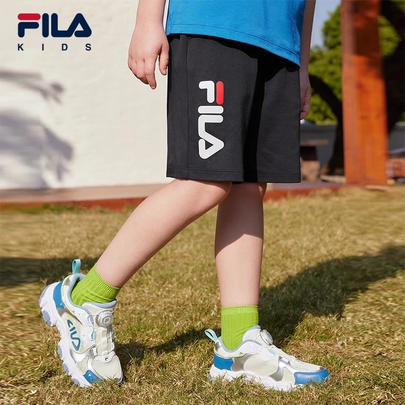 【斐乐儿童】2025夏季新款中大童百搭经典简约针织五分裤K52B521601