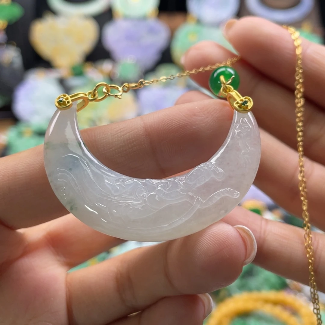 翡翠未镶嵌颈饰代编织