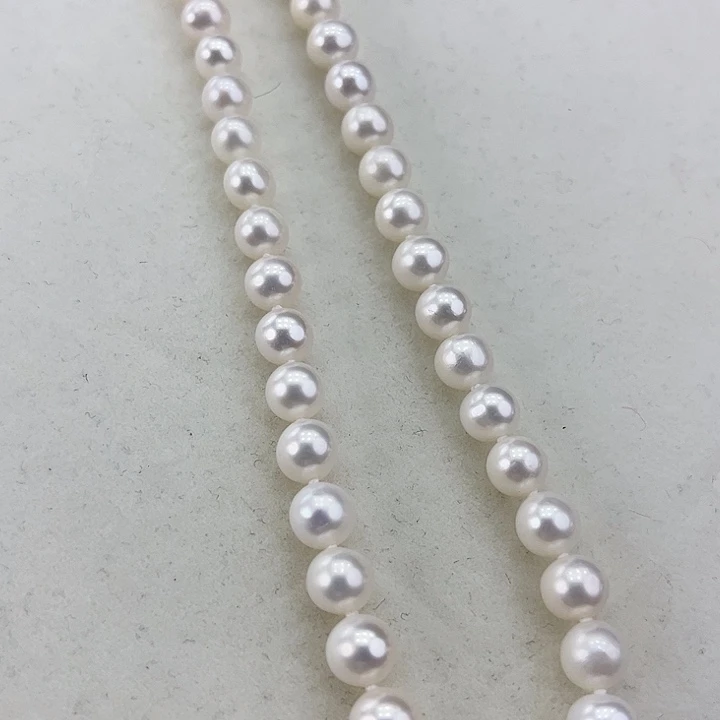 淡水珍珠颈饰银S925镶嵌卡7.5极光冷白高品