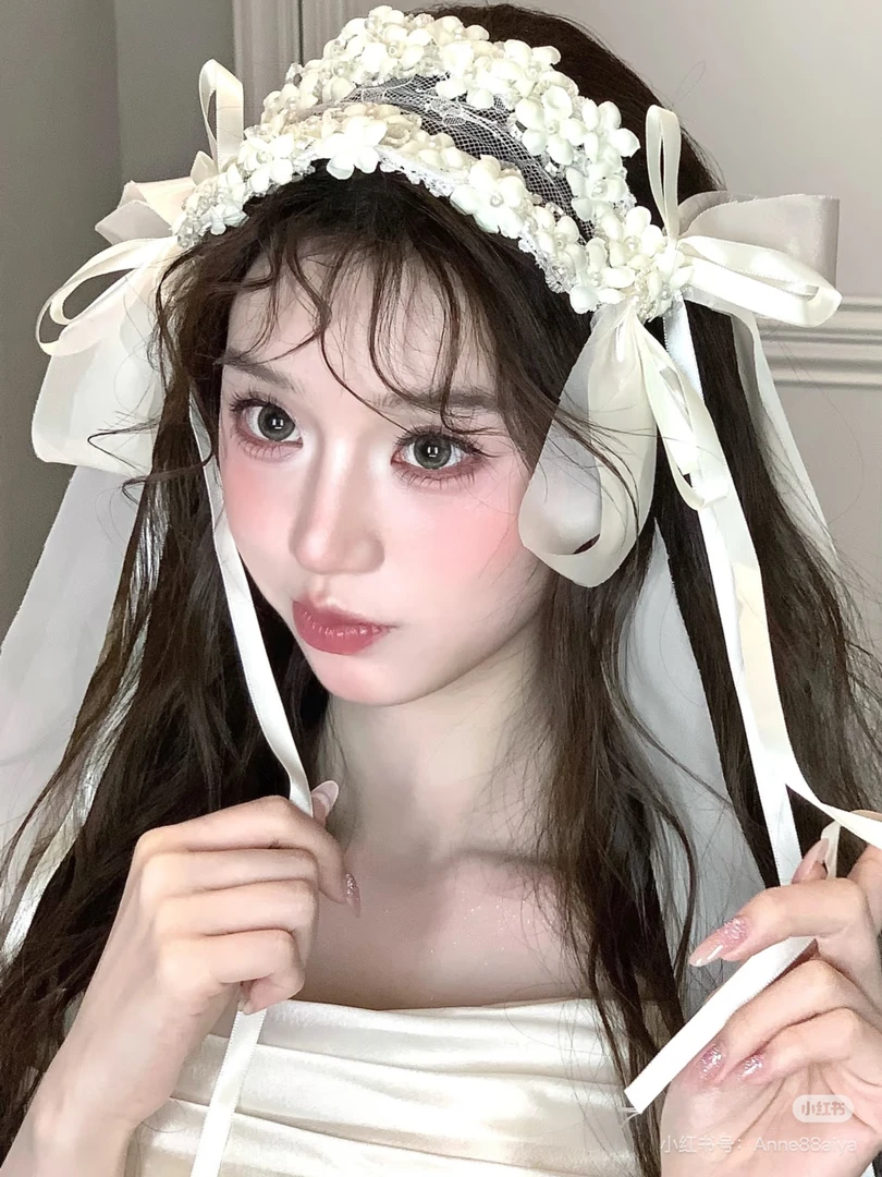 君心家 R3甜美少女感手作蝴蝶结发箍头饰新娘饰品