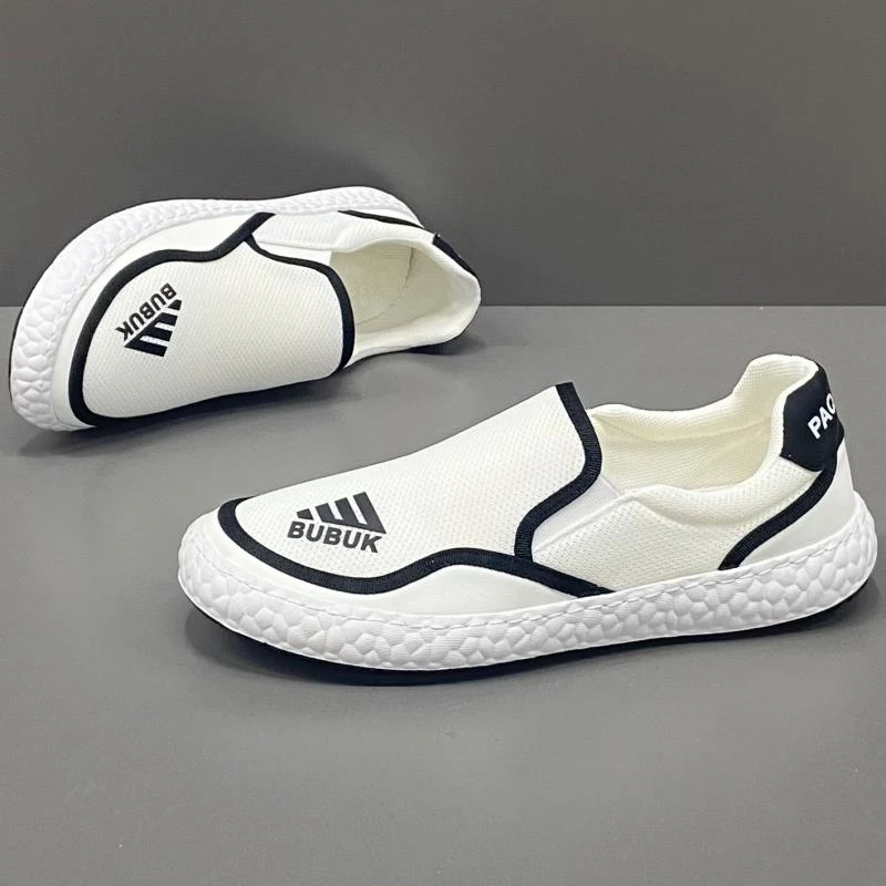 一脚蹬轻便男鞋夏季款新款透气网面休闲鞋软底平底开车鞋子男