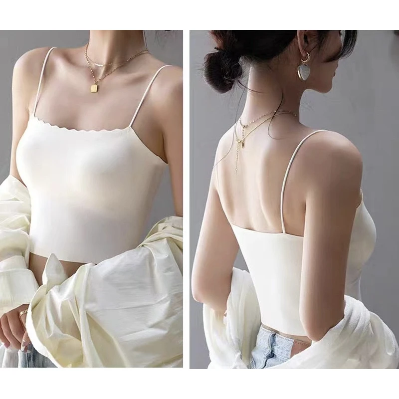 固定无痕吊带背心女一体式运动美背抹胸内衣女无钢圈2025新款