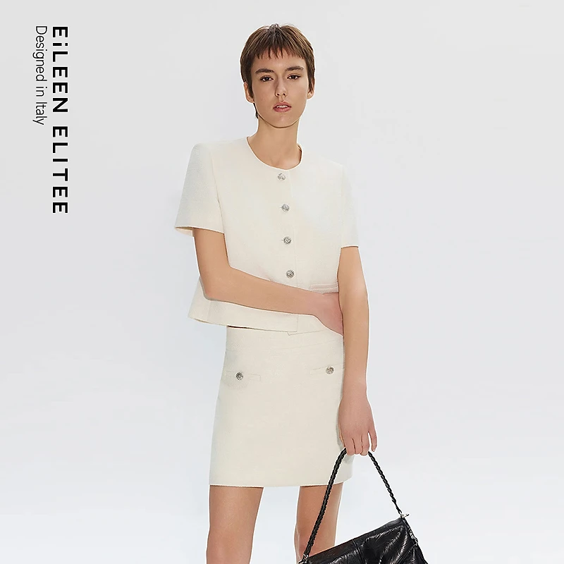 朗姿欧洲EiLEEN ELITEE小香风外套2025年夏季新款法式通勤上衣女