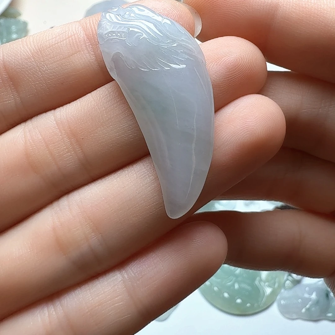 未镶嵌挂件翡翠天然缅甸翡翠Ａ货龙牙
