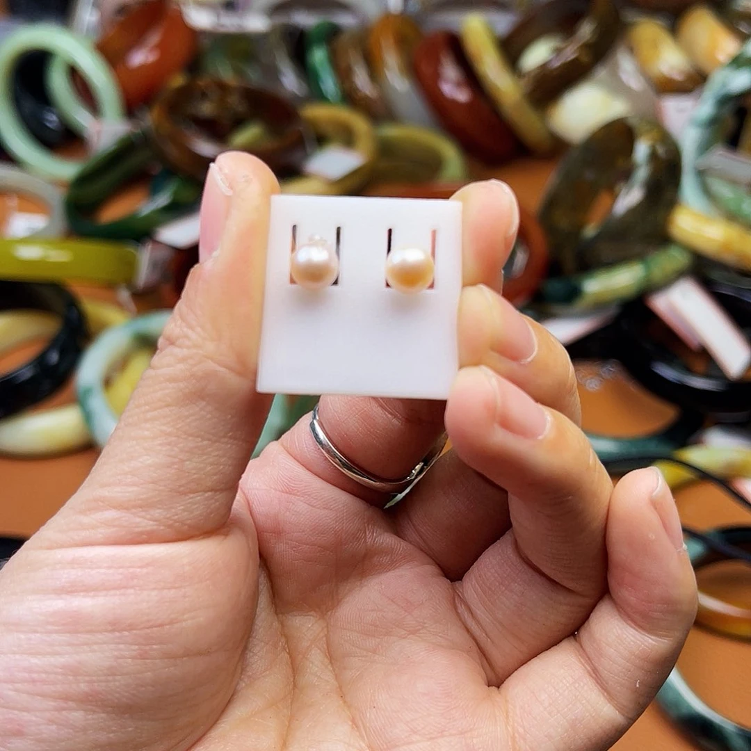 蛇纹石玉颈饰银S925镶嵌