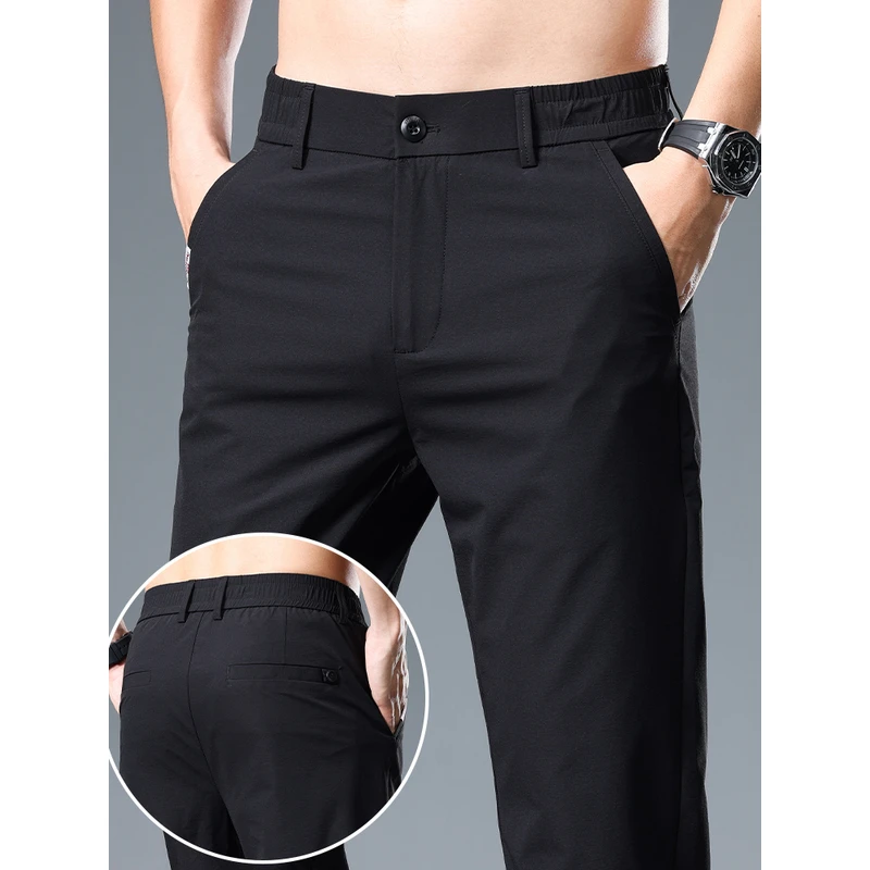 Leekody香港2025秋季新款休闲裤男款修身小脚潮牌弹力百搭长裤子