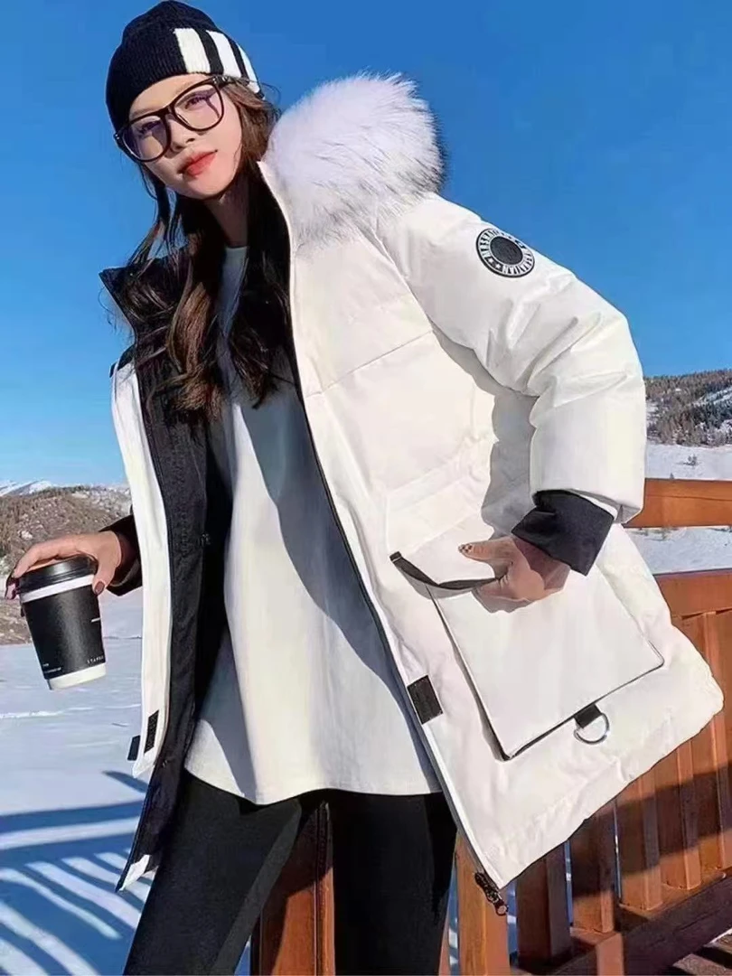 Y0087棉服保暖女拉链厚款防水拒污运动风长袖厚
