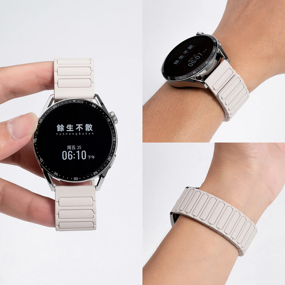 适用华为手表GT5/4表带硅胶磁吸Watch5/3pro运动女款腕带男士新款