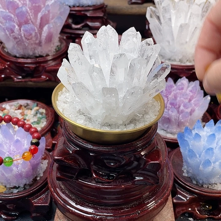 绵***每石材天然白水晶120