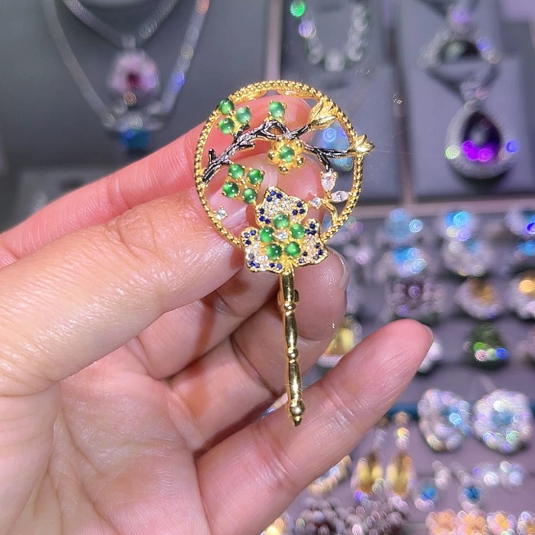 【闪购商品】翡翠吊坠(赠链)银S925镶嵌