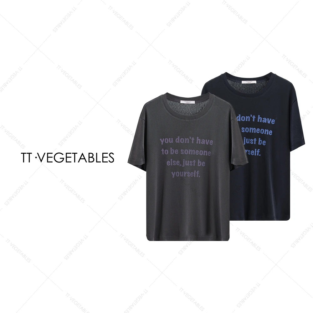 噢芬/小个子 【南乔】棉短袖T恤休闲轻奢印花上衣521160