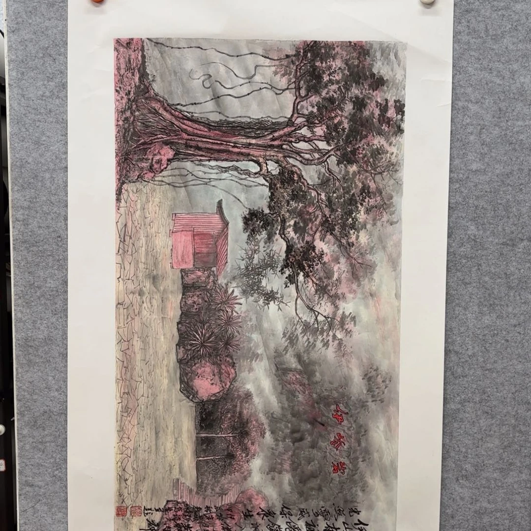 国画花鸟等多种鸟类的栖息