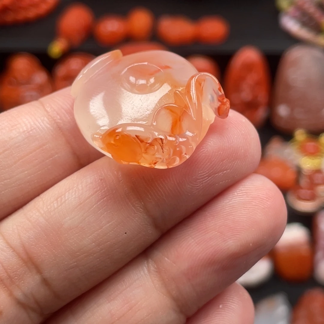 未镶嵌冰飘扣子南红玛瑙