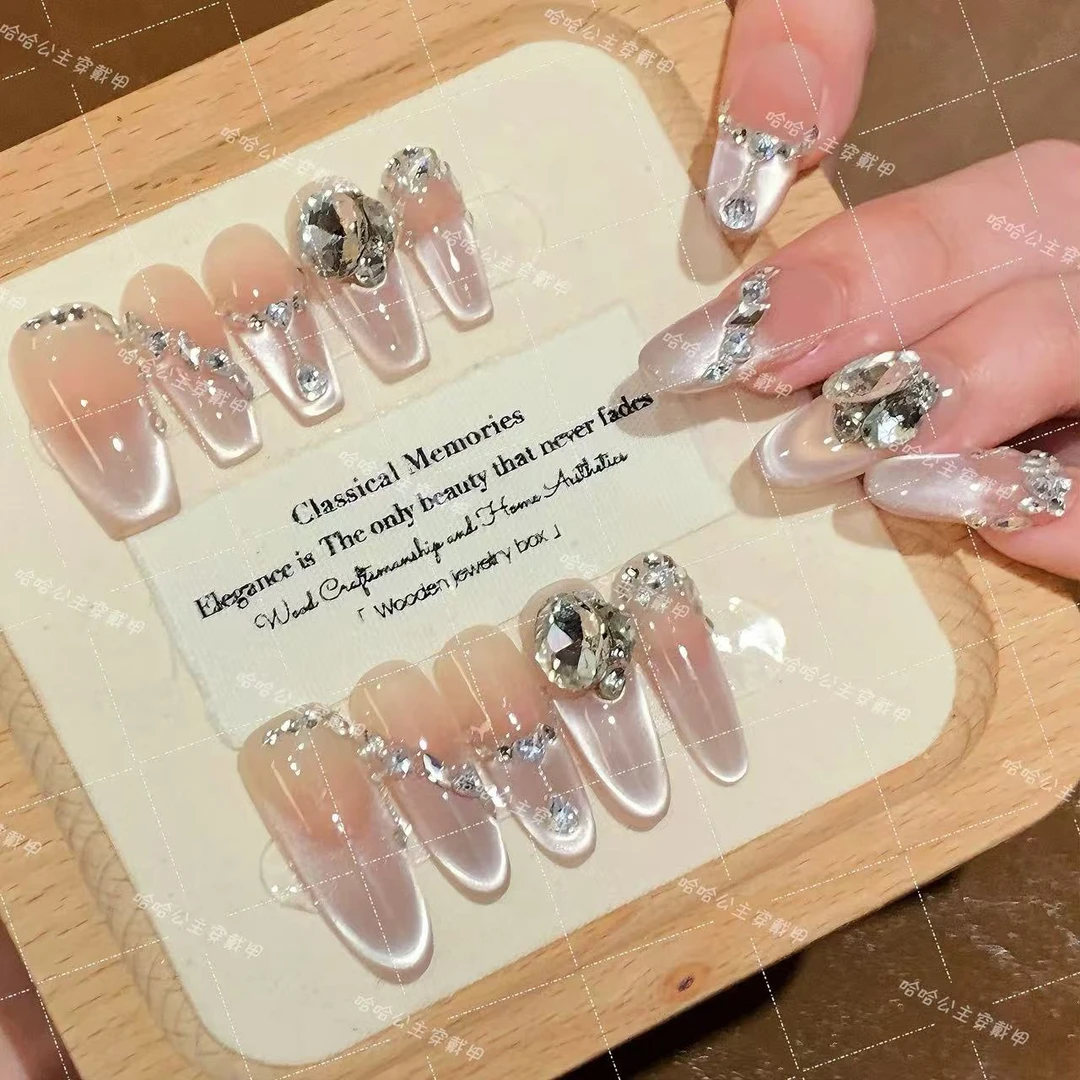 【冰川】Haha Princess纯手工穿戴甲10片装-可重复佩戴-掉钻包补