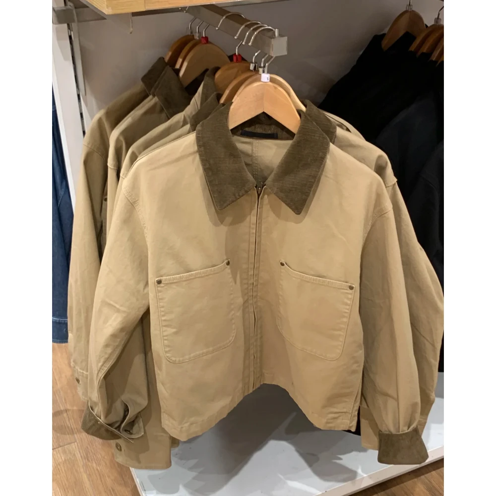 2025早秋新款巴恩风miu系复古潮流感夹克外套